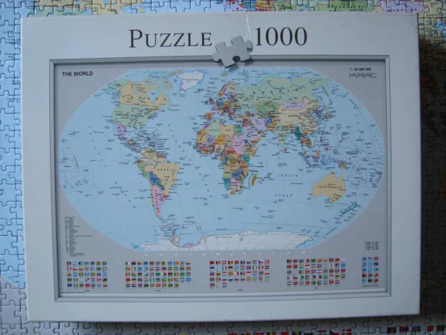 Puzzle (1000 T.) Politische Weltkarte World Map Carte Du Monde Mundial Politico