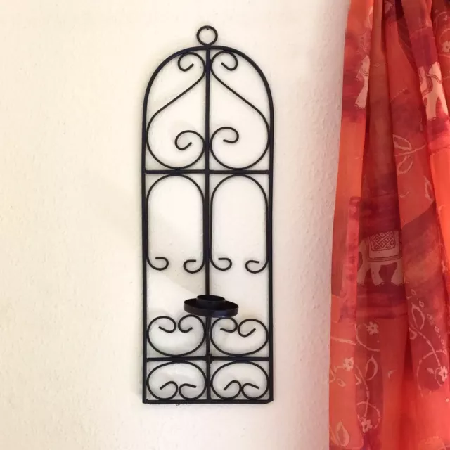 Orientalisches Schmiedeeisen Gitter mit Kerzenhalter mediterrane Wand-Dekoration