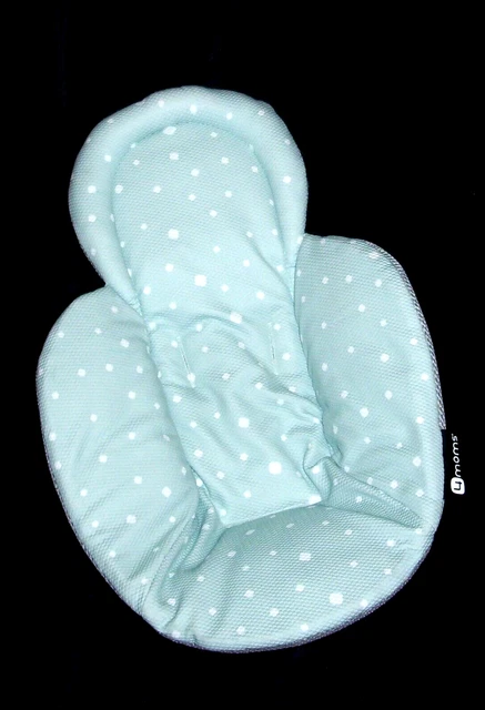 4moms Newborn Insert Green Aqua Gray Polka Dot Cool Mesh Support Reversible