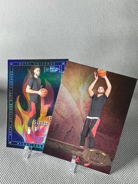 Ben Simmons 2021 metal universe champions blast furnace and bonus card 