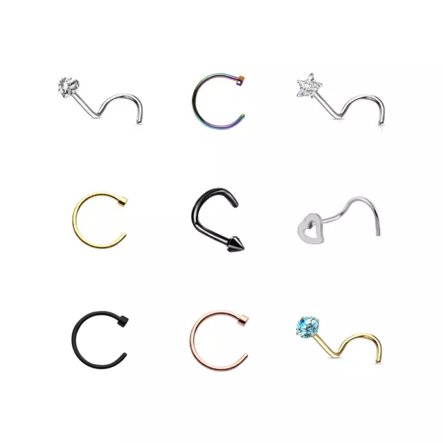 Nose Piercing Job Lot x50 men women unisex metal