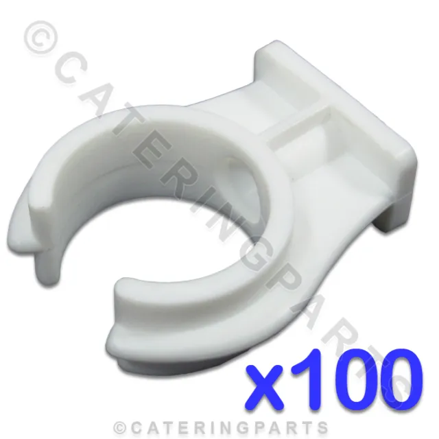 CL101 ELLIS 100 PACK x HIGH QUALITY 15mm OPEN PIPE CLIPS SNAP-IN PUSH-FIT TYPE 2