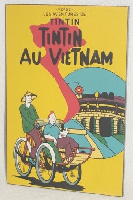 Tintin Wall Hanging Art Adventures De Tintin Au Vietnam Herge Lacquer Plaque