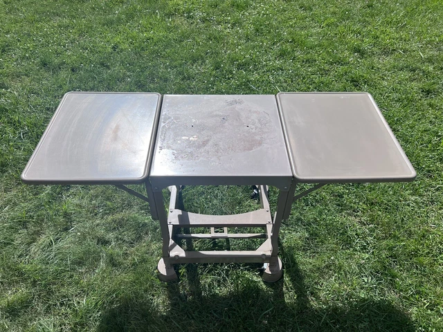 Vintage Tiffany Typewriter Table Rolling Metal Mid Century Desk Stand Rare HTF Vintage Tiffany Typewriter Table Rolling Metal Mid Century Desk Stand Rare HTF
