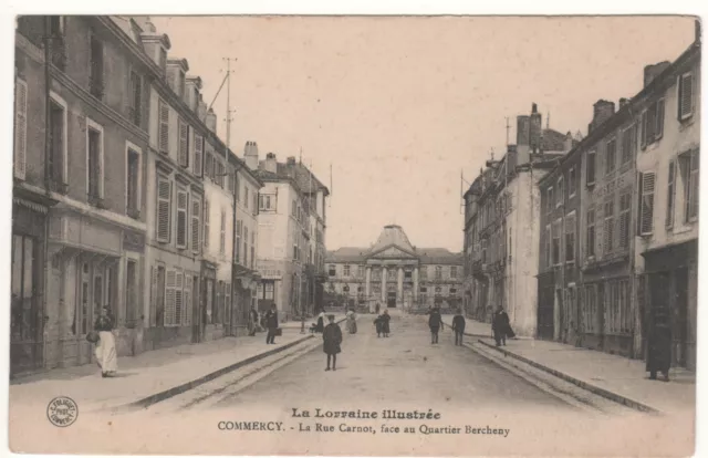 Cpa 55 - Commerce: Carnot Rue Facing The Bercheny District (Meuse) - Written