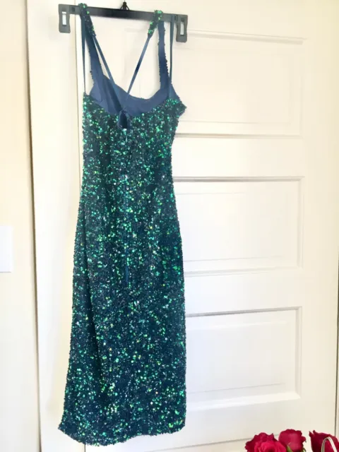 Brand: PARKER black Color: Green/Blue Sequin Dress Size 0 New With Tags