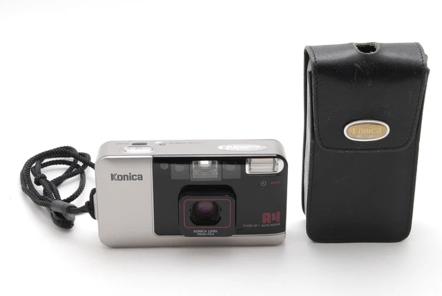 [NEAR MINT /LCD Works!!] Konica Big Mini A4 black Point & Shoot 35mm From JAPAN