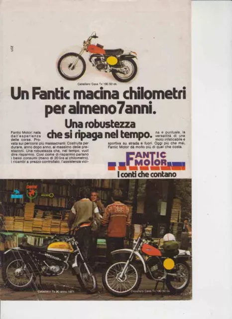 advertising Pubblicità- FANTIC MOTOR CABALLERO 1978-  MOTOITALIANE ENDURO EPOCA