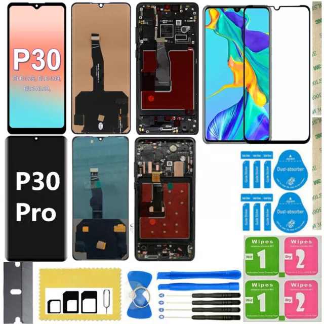 For Huawei P30  P30 Pro TFT Lcd Display Touch Screen Digitizer Assembly + Frame