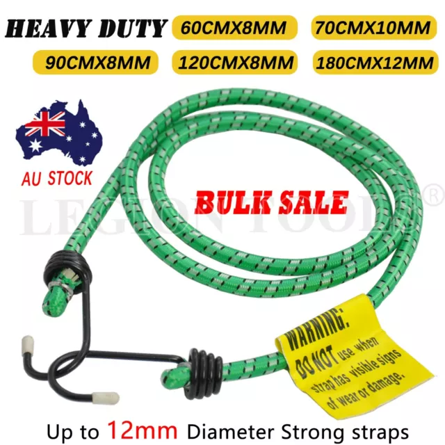 Bungee Cord Octopus occy Strap Elastic Tie Down steel hooks 8mm Heavy Duty BULK