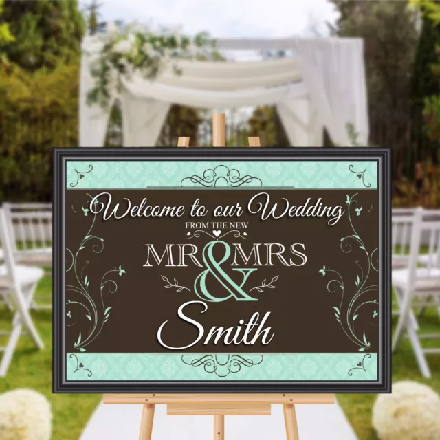 Personalised Welcome to our Wedding Sign Banner Poster Print N168 (Print Only)