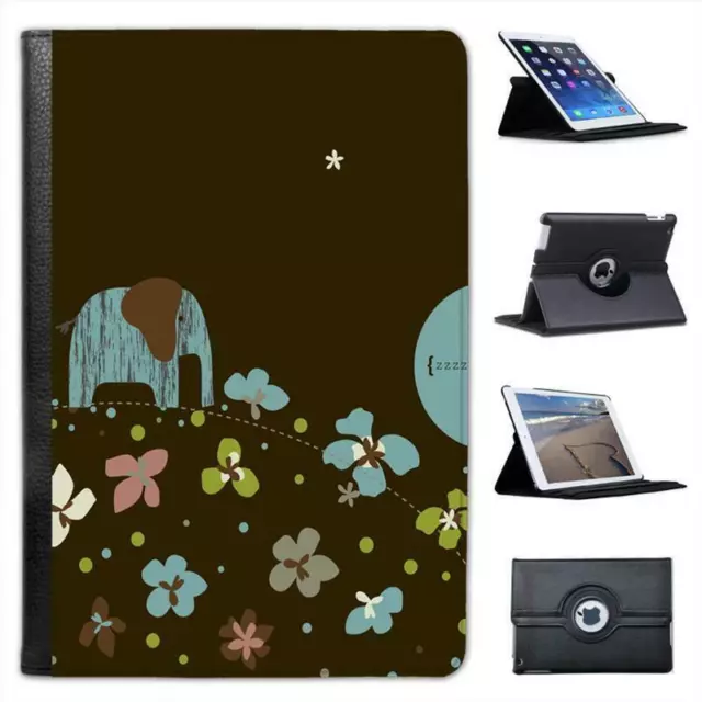 Balancing Elephant Folio Leather Case For iPad Mini & Retina