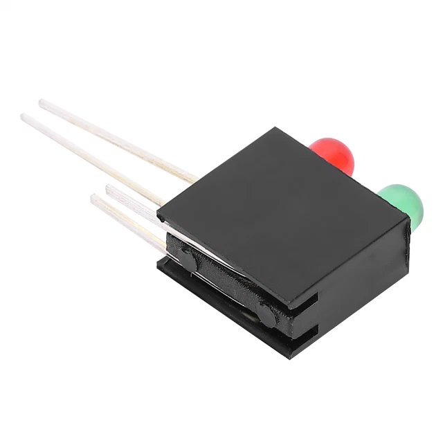 100Pcs LED Plastic Holder 2Holes 90 Degree Curved Base With Red Green Light 3mm