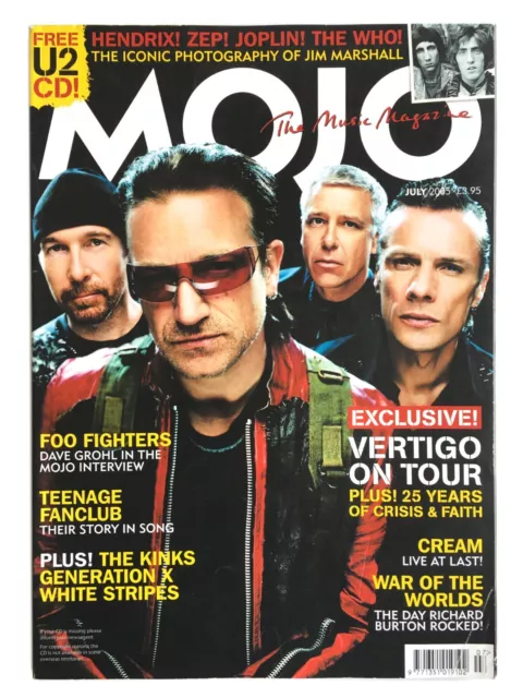 Mojo Magazine - July 2005 - U2, Foo Fighters, Teenage Fanclub, Generation X