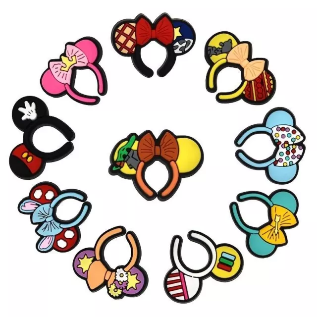 10pc Disney's Mickey Ear Shoe Charm Set. These are compatible with Crocs!