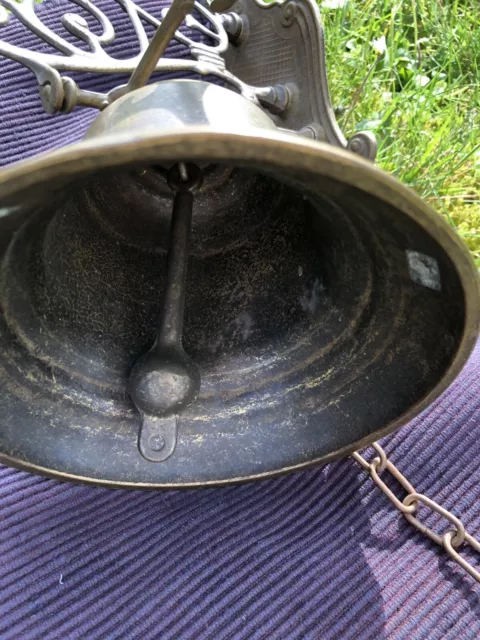 Türglocke Glocke Bronze vermutlich Jugendstil Kellerfund makellos mit Aufhängung