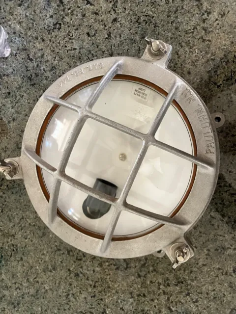 Vintage PAUHLUHN Industrial Ships NAUTICAL BOAT LIGHT Porthole SALT WATER