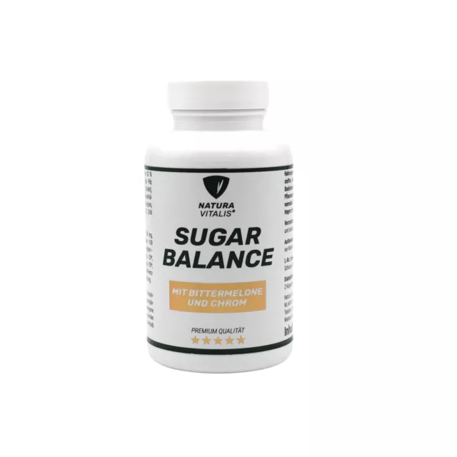 605,30€/Kg NATURA VITALIS Sugar Balance 120 vegetarische Kapseln (66g) MHD 3/26