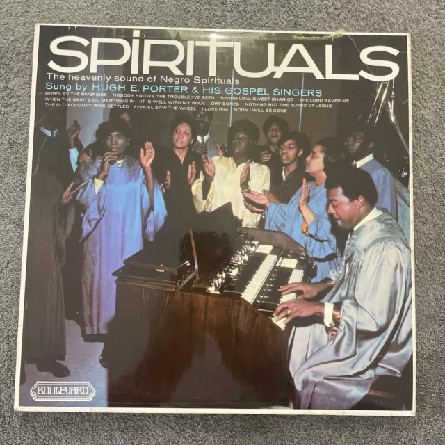 Hugh E. Porter & His Gospel Singers Spirituals UK LP Vinyl Album 1971 4004 EX-