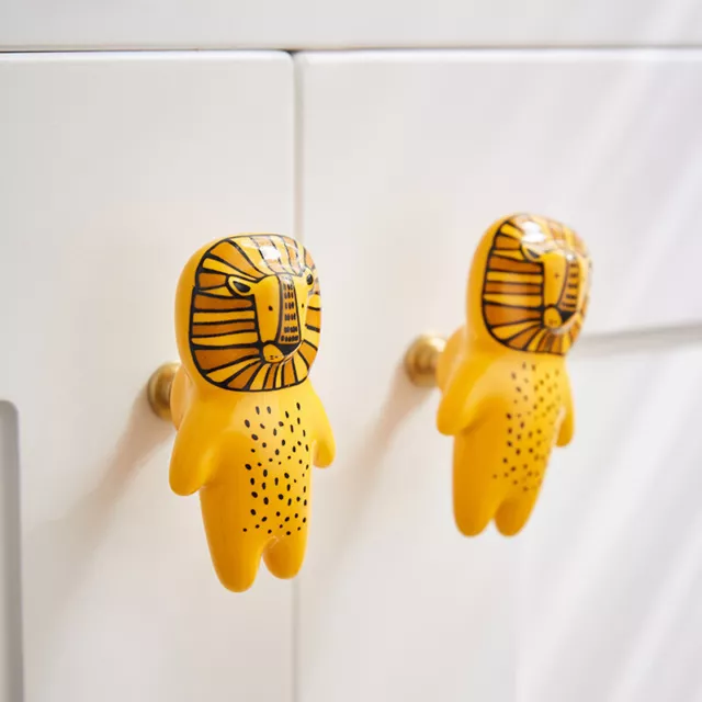 Animal Ceramic Wardrobe Door Knob Cupboard Drawer Pulls Dresser Cabinet Handle