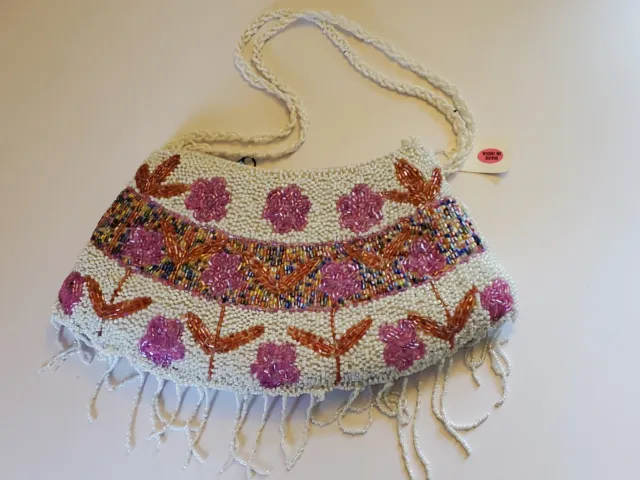 Hand Embellished Beaded Purse Handbag Clutch (Made in India)