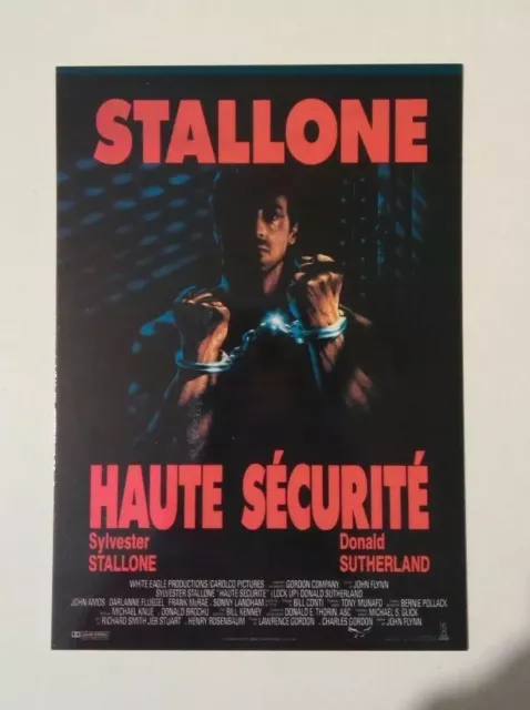 carte postale postcard cinéma film Haute Sécurité Lock up Sylvester Stallone