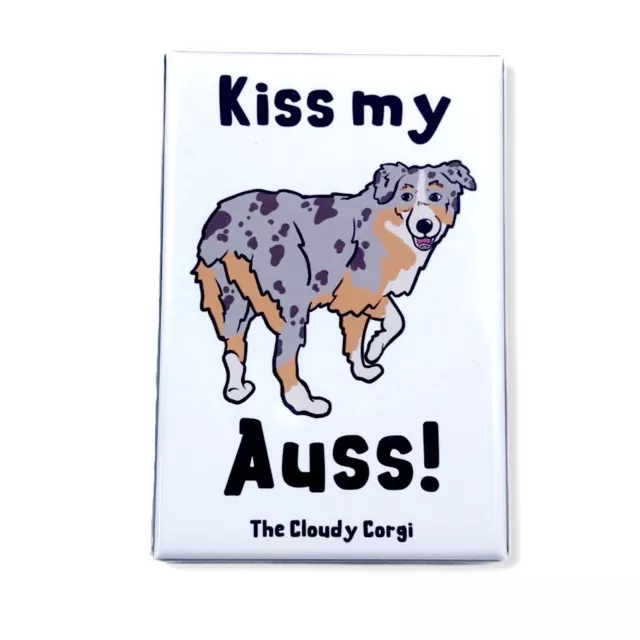 Merle Australian Shepherd Magnet Funny Aussie Dog Gifts and Home Decor