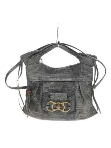 TOFF&LOADSTONE Shoulder Bag Leather GRY Full Pattern