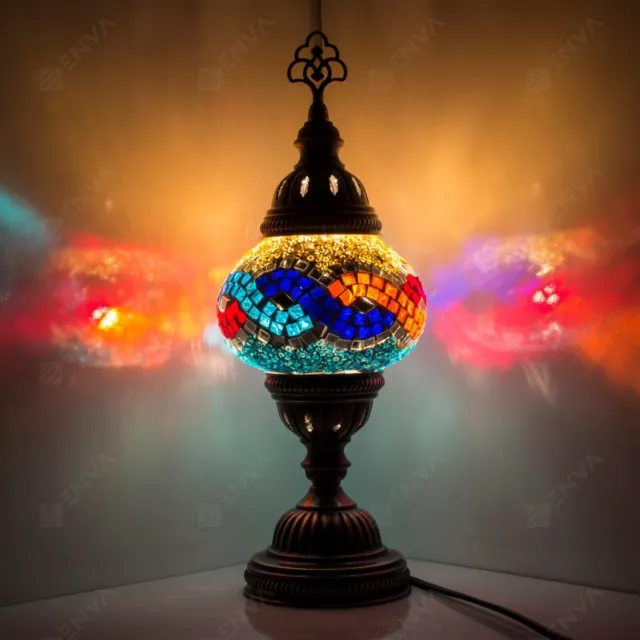 Tavolo da mosaico marocchino turco comodino da tiffany night lampada luce