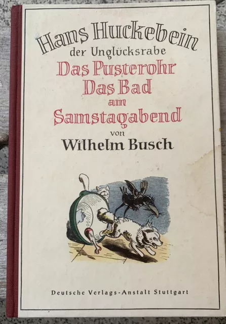 Hans HUCKEBEIN der Unglücksrabe : Das Pusterohr : Das Bad.... von Wilhelm Busch