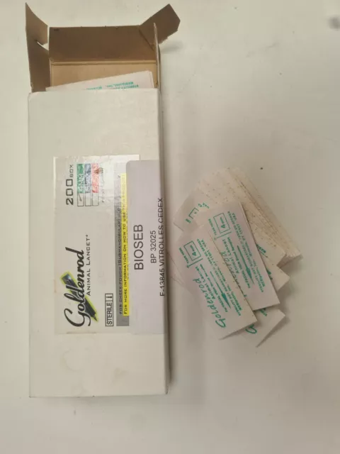 Goldenrod Animal lancet , 200 box 4mm sterile BIOSEP