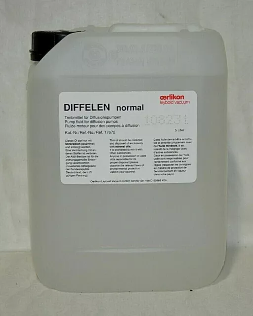 Fluido pompa Diffelen - 5 litri - Aspirapolvere Oerlikon Leybold