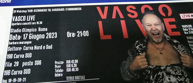 Biglietto vasco rossi