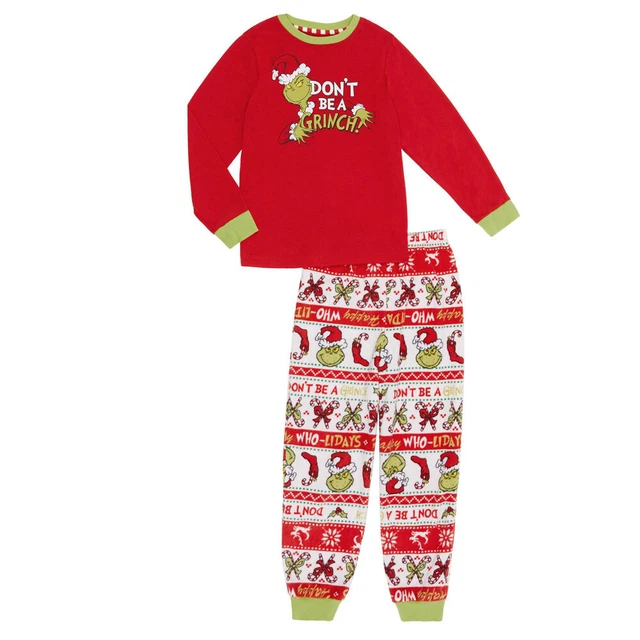 Pigiama di Natale Grinch pigiama di Natale famiglia abbinato adulto bambini bambino abbigliamento da notte pigiama 10