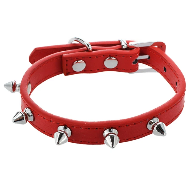 Remaches PU remaches para perro, gato, mascota, rojo XS W8U3
