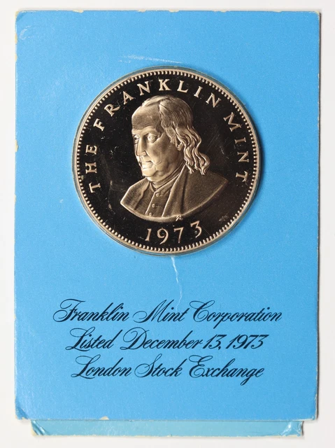 Franklin Mint Corporation London Stock Exchange Listed Dec 13 1973 Bronze Medal