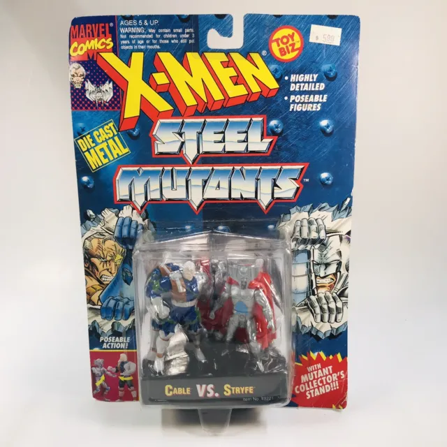 Marvel X-Men Steet Mutants Cable vs Stryfe Die-Cast Metal Toybiz 1994 Stand