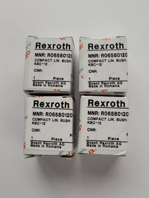 4 Stück REXROTH R06580120 KBC-12 Linearlager Kugellager - NEU / OVP