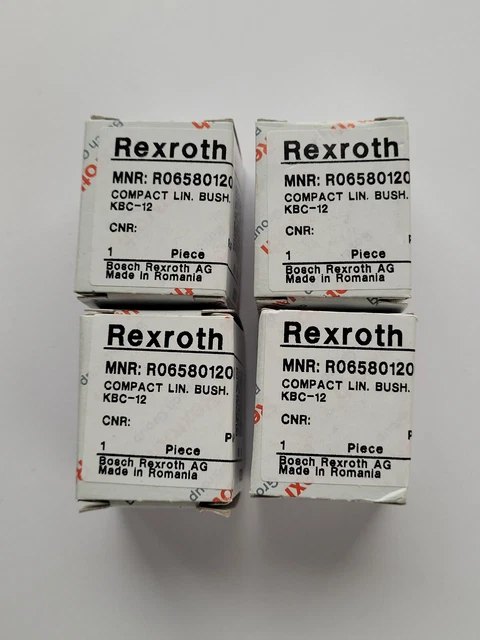 4pcs REXROTH R06580120 KBC-12 Linear Ball Bearings - New/Packaging