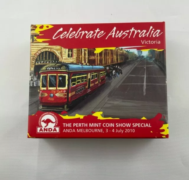 2010 Celebrate Australia - Victoria - Perth Mint Coin Show Special - 1oz Silver