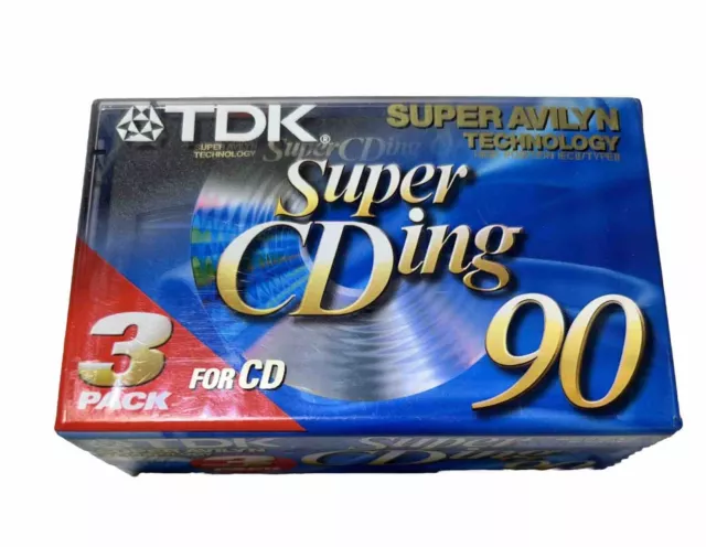 3x TDK SCD-90EB3, S.CDing 90, AVILYN, IEC II/TYPE II, NEU & OVP, Tape, Kassette,