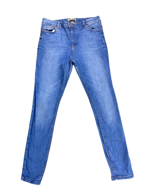 Jeans da donna blu denim co denim slim fit taglia 16 (DG07)