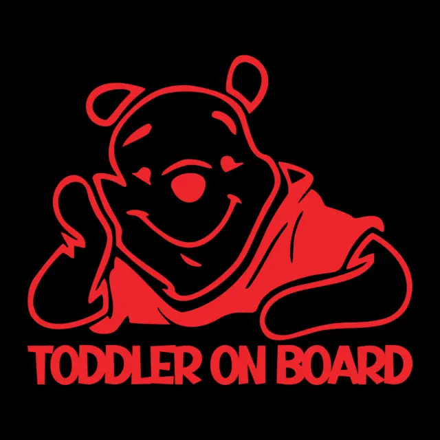 Winnie the Pooh Toddler on Board Sticker Decal Oracal 651 Permanent Car Window