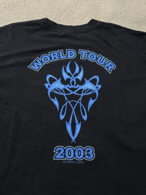 Vintage 2003 DOKKEN World Tour  Long Sleeve Shirt Large Opium Carti Ken Lonely