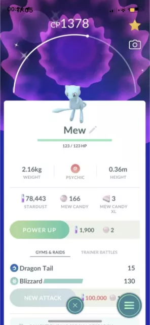 finally caught my shiny mew in pokemon go only for it to barely be 2  stars😭💔 : r/pokemongo