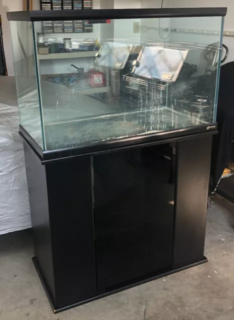 65 Gallon Black Glass Aquarium Fish Water Tank OCEANIC SYSTEMS INC with Stand