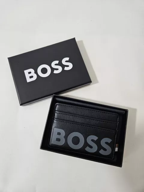 Hugo Boss Black Leather Card Holder With 06 Card Slots