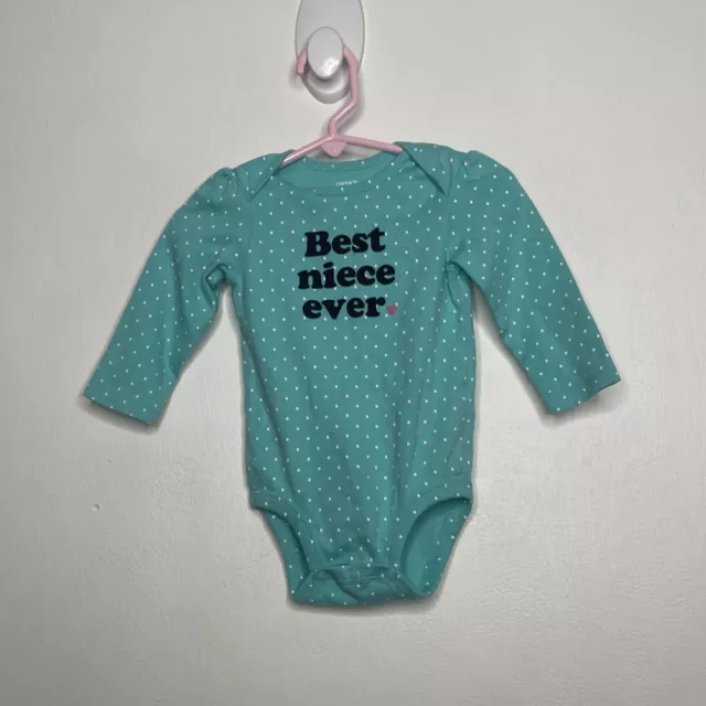 Carters Best Niece One Piece Bodysuit Baby Girls Size 9 Months