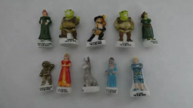 Série complète fèves Shrek et Fiona - Brillantes - Prime - 2006
