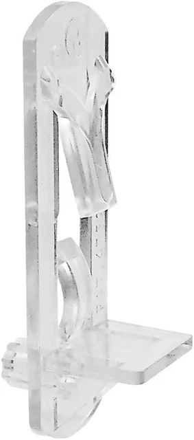 243423 Shelf Support Peg, Clear, Pack of 6 – Self-Locking, Fits 1/4-Inch Diamete